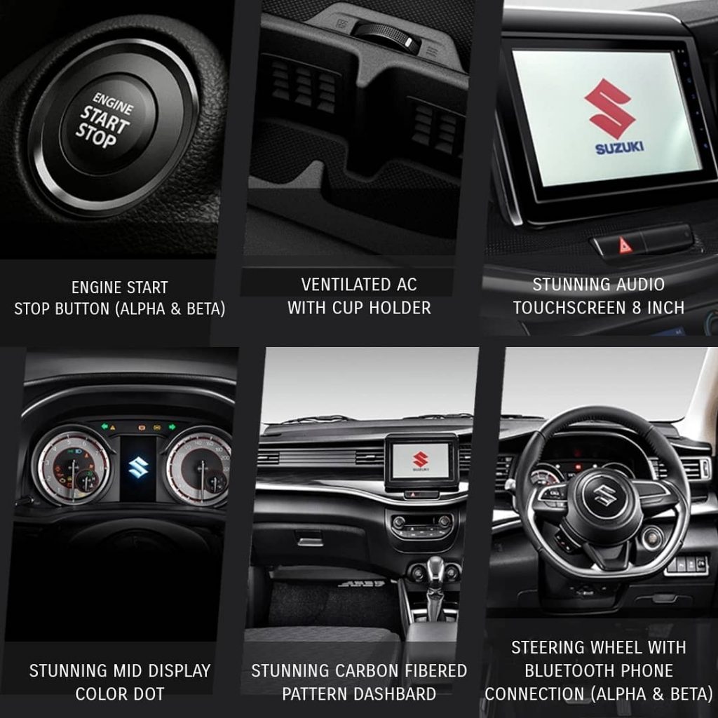 Katalog Suzuki XL7 Interior Audio 8 inch Mid setir dashboard